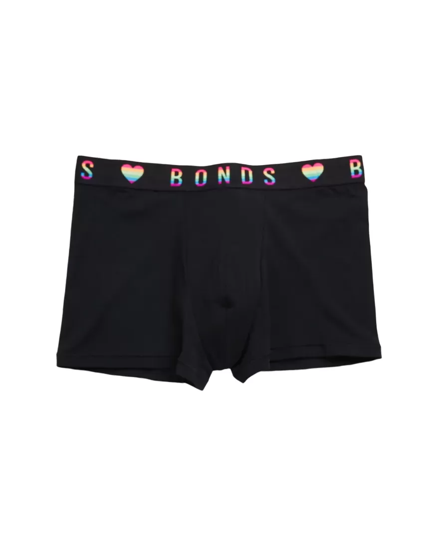 1 x Bonds Mens Guyfront Pride Trunk Underwear Undies Black