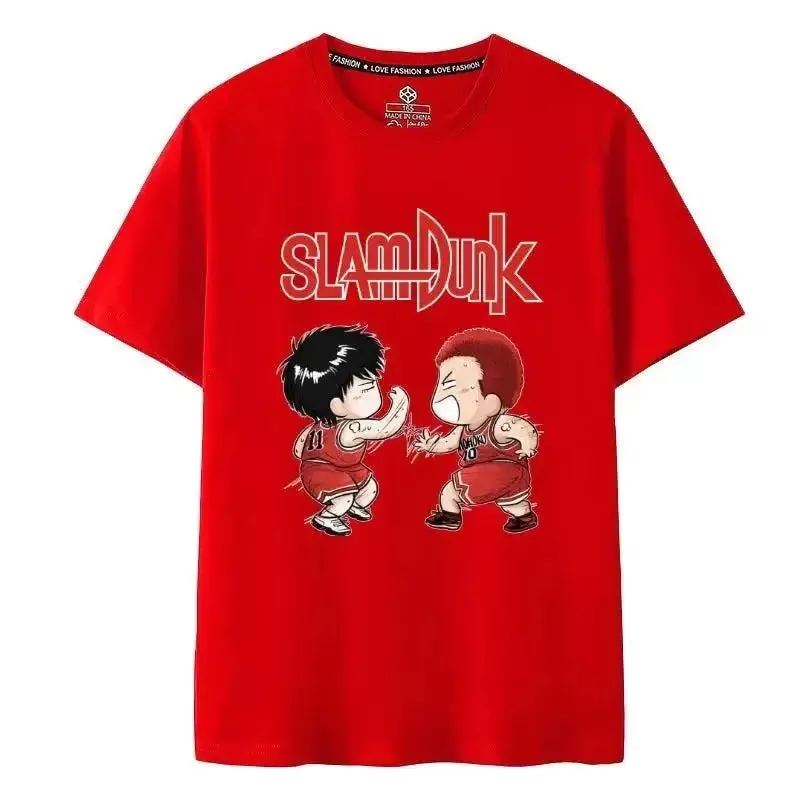 100% Cotton T-Shirt SLAM DUNK Men's T-Shirt Large Print Casual Tee