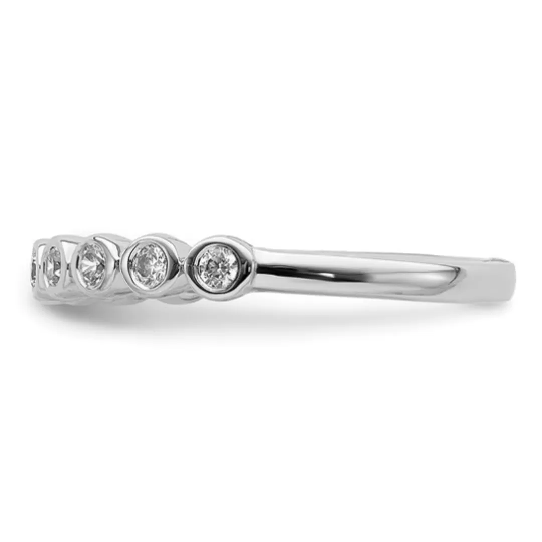 14K White Gold Lab Diamond Half Eternity Ring