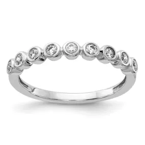 14K White Gold Lab Diamond Half Eternity Ring