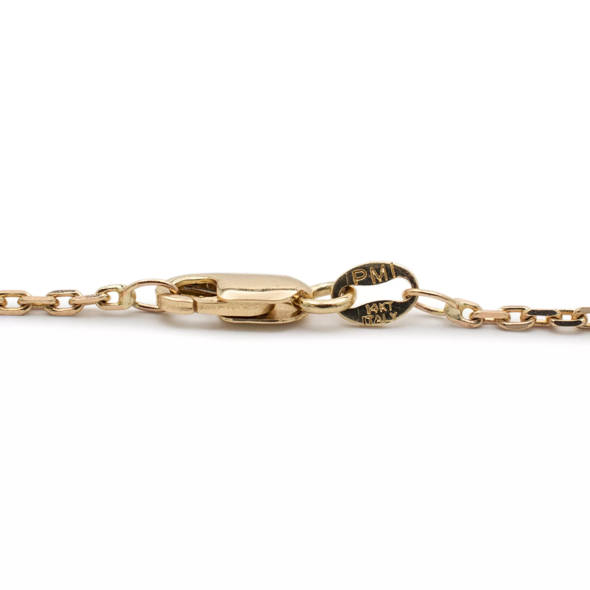 14K Yellow Gold Diamond Cut Chain Necklace