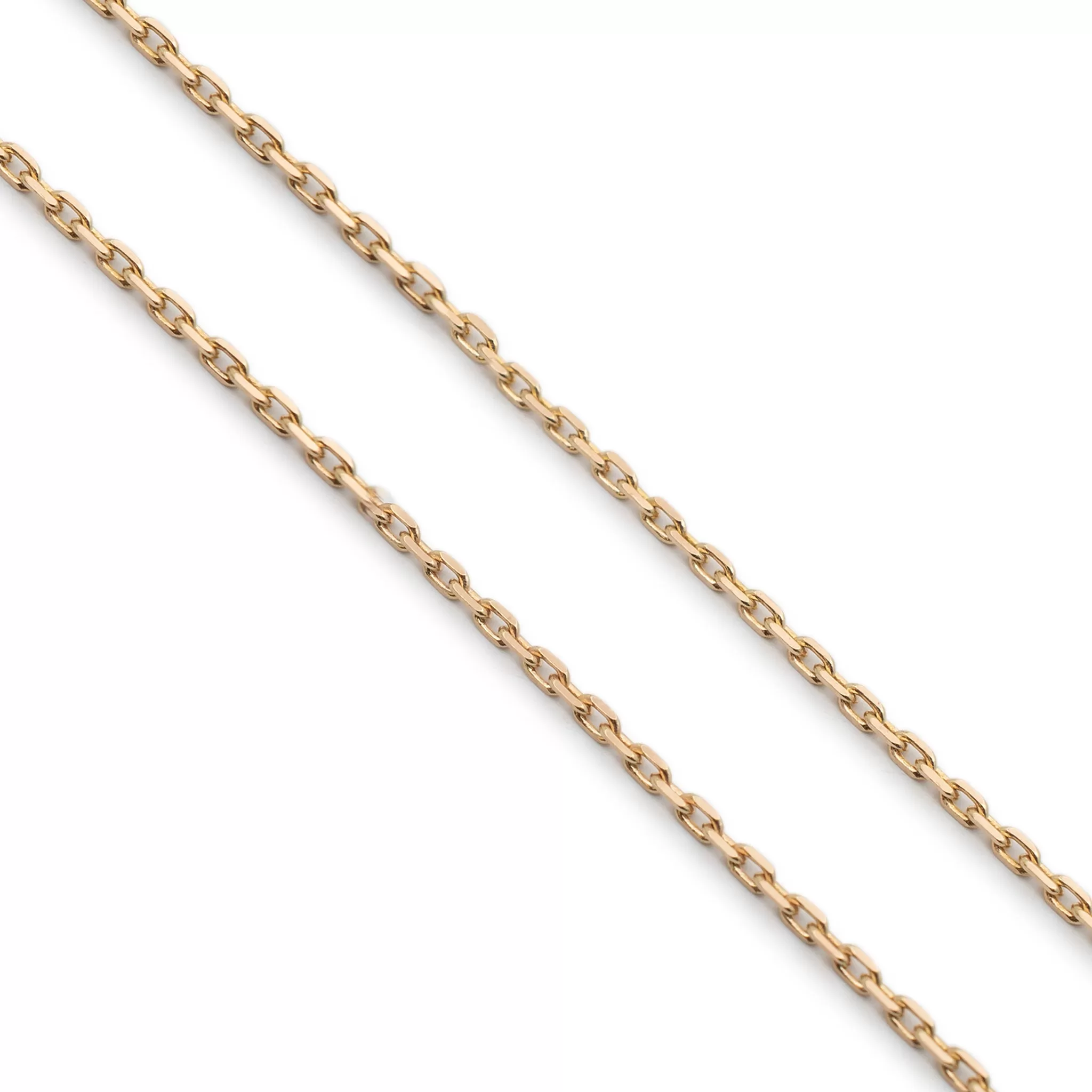 14K Yellow Gold Diamond Cut Chain Necklace