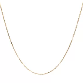 14K Yellow Gold Diamond Cut Chain Necklace