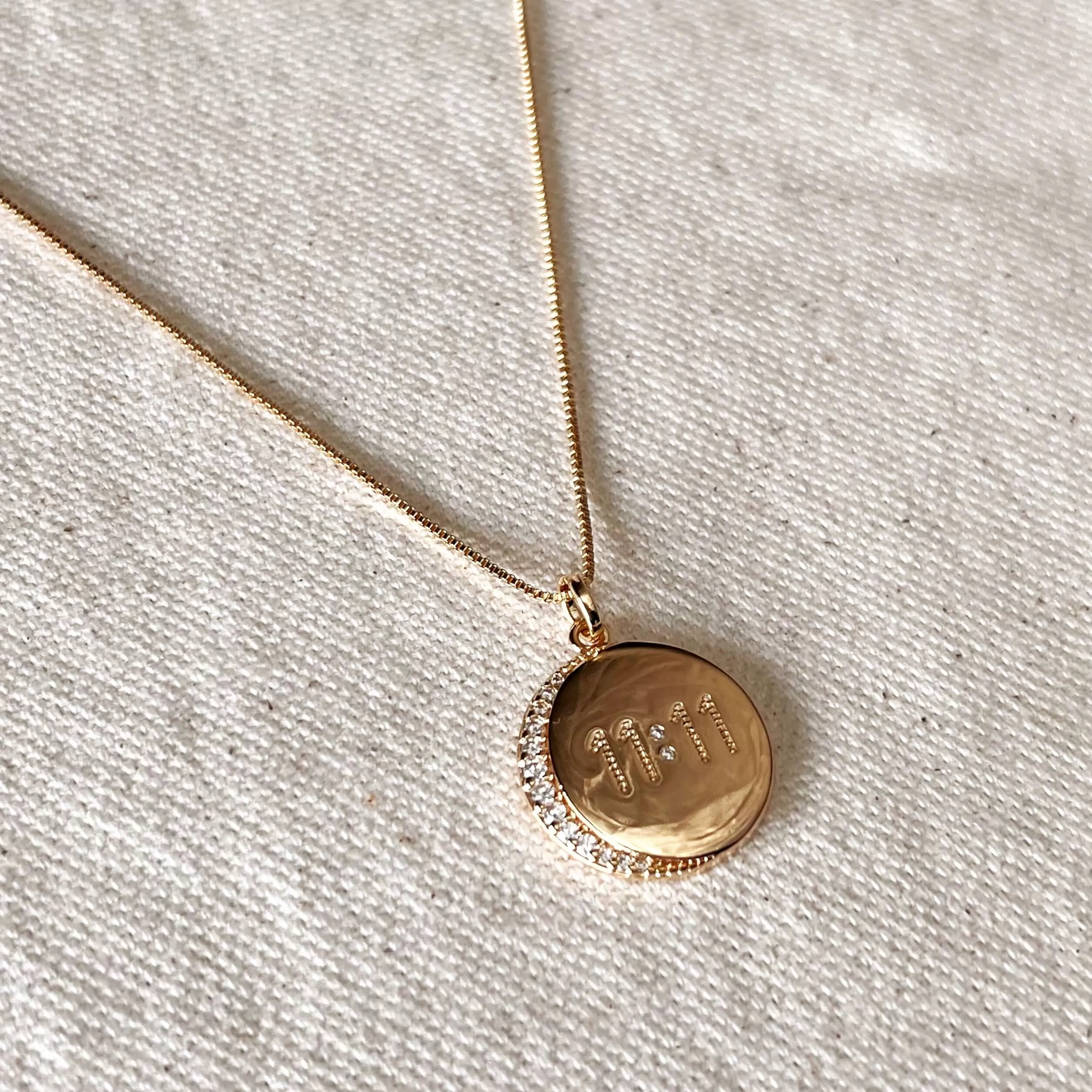 18k Gold Filled 11:11 Synchronicity Necklace