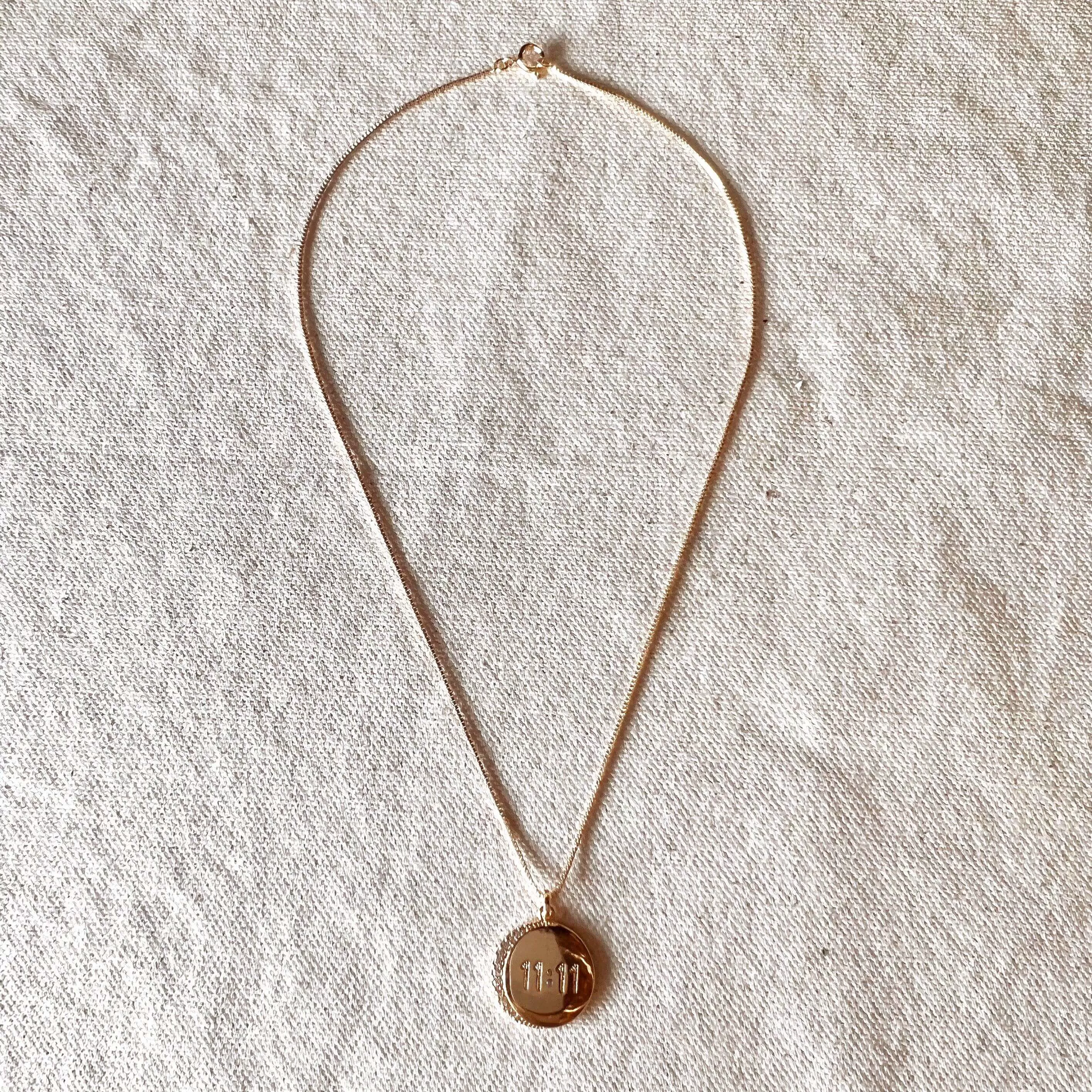 18k Gold Filled 11:11 Synchronicity Necklace