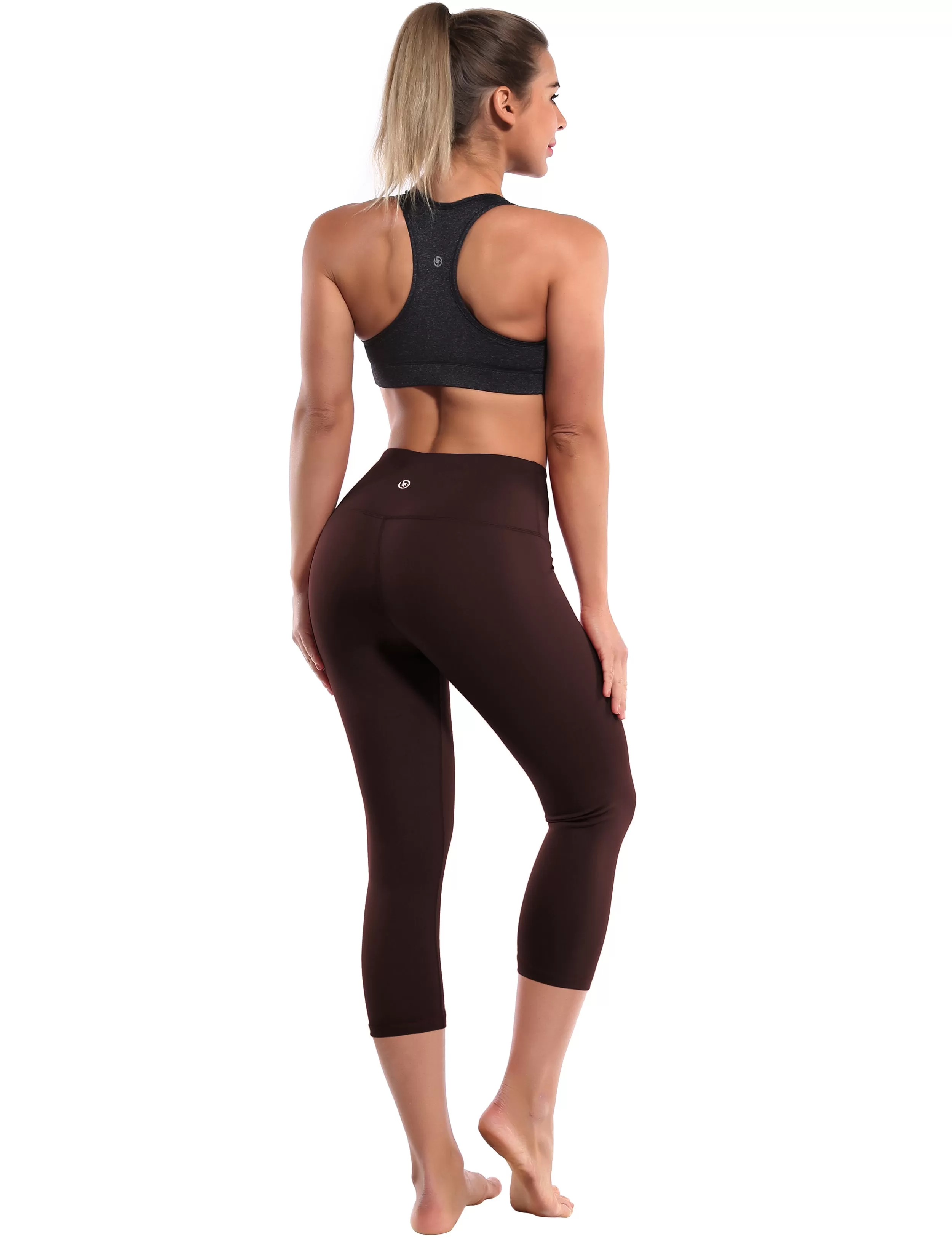 19 High Waist Crop Tight Capris mahoganymaroon_yogastudio