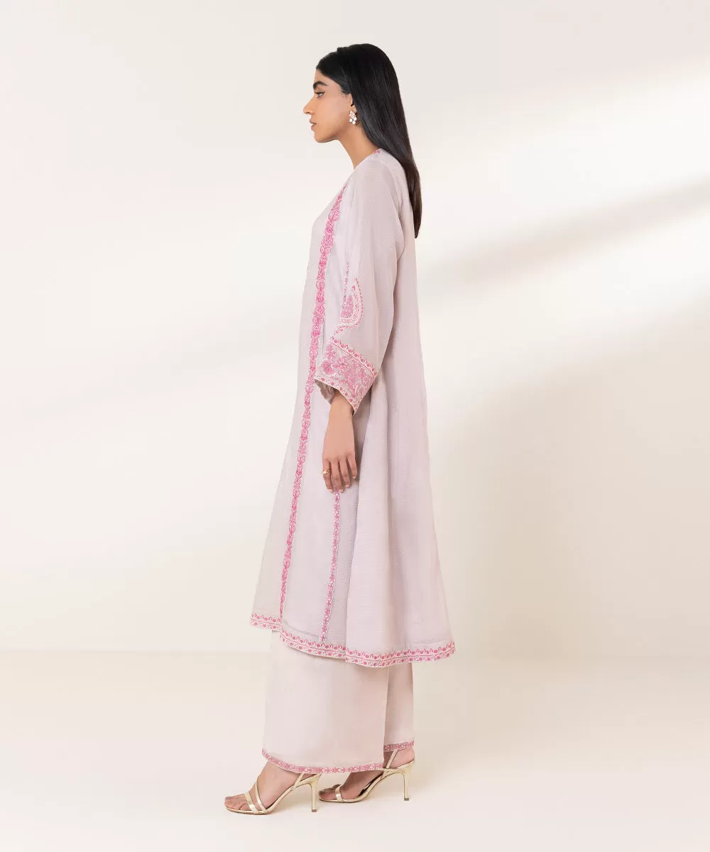 2 Piece - Embroidered Khaddi Net Suit