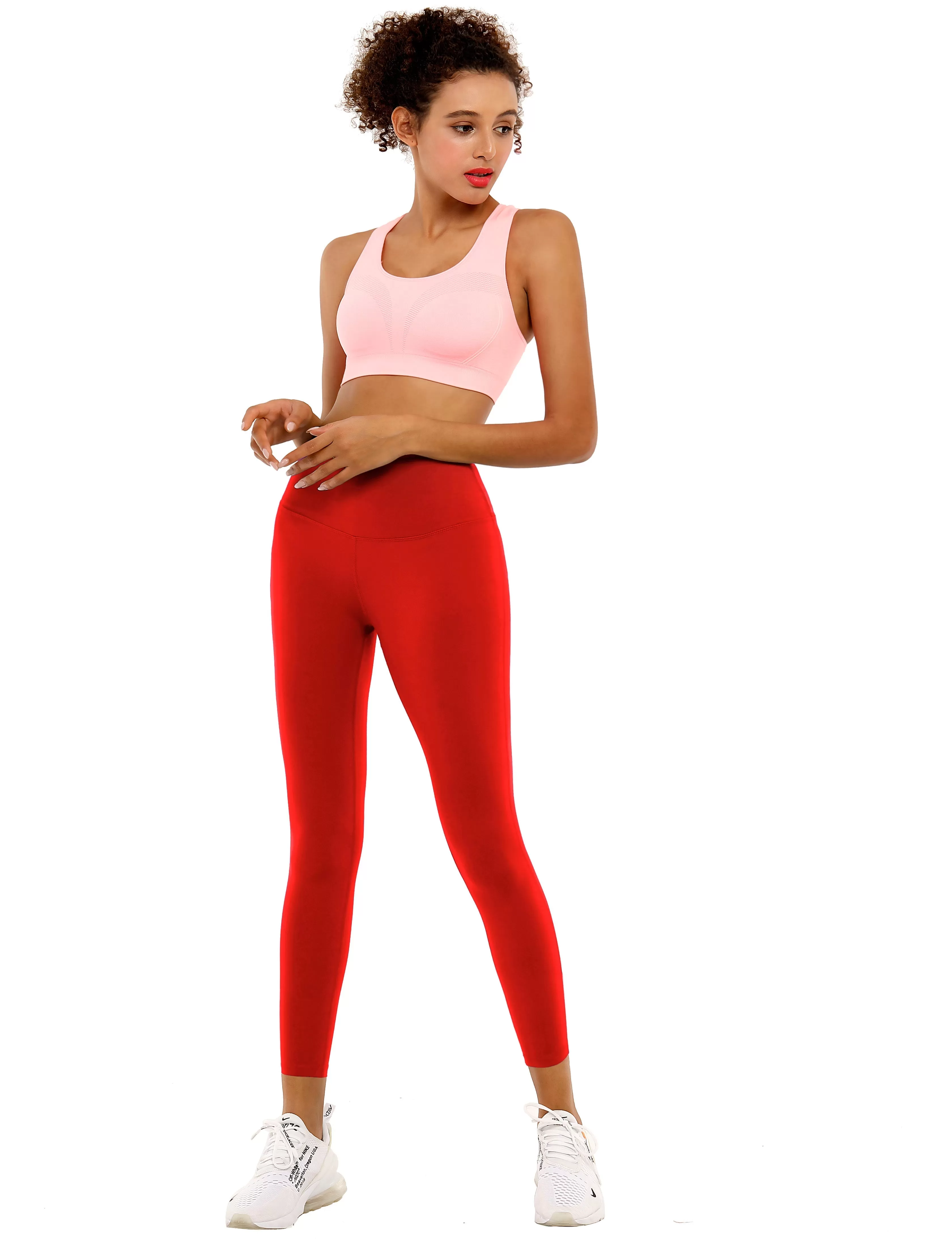 22 High Waist Side Line Capris scarlet_yogastudio