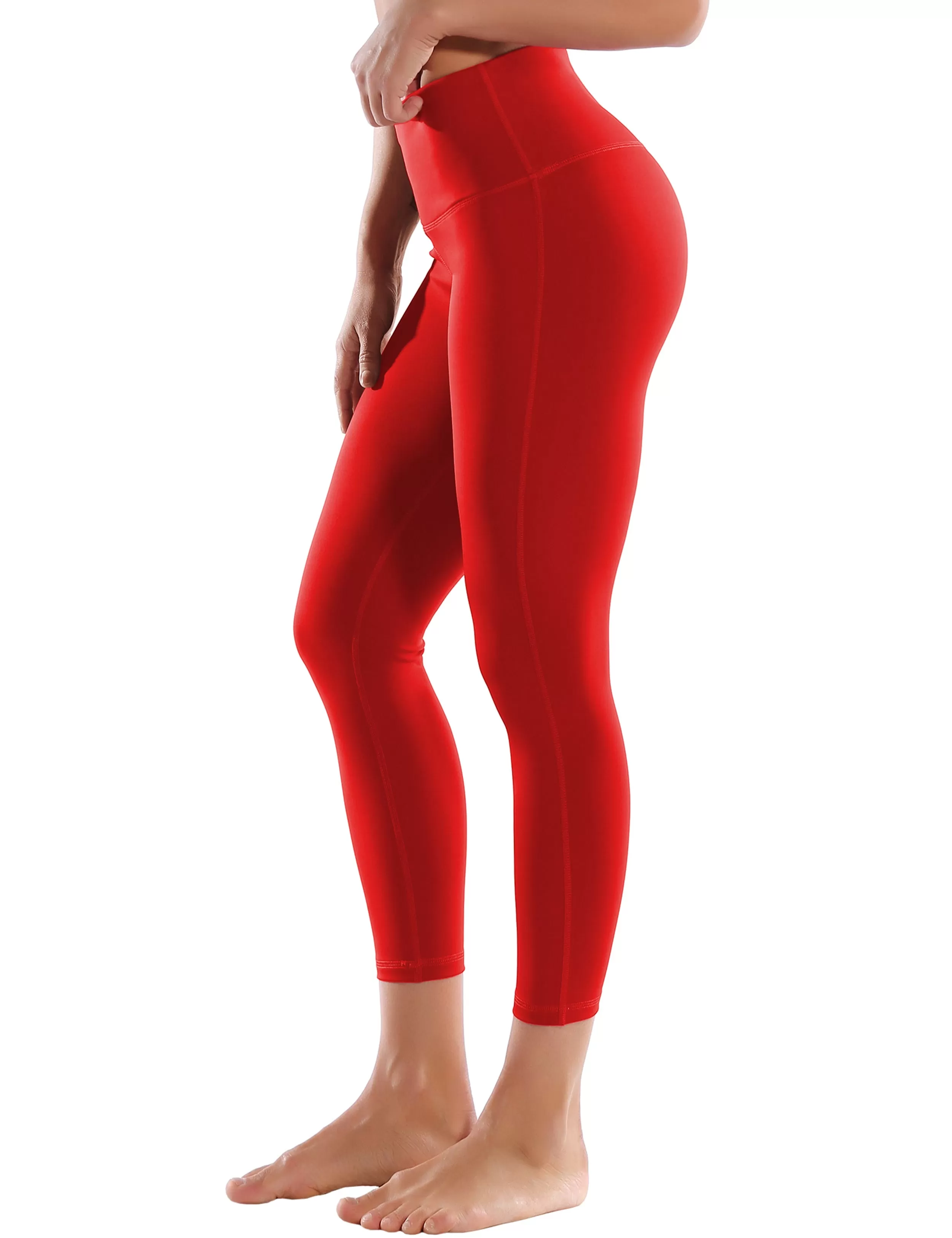 22 High Waist Side Line Capris scarlet_yogastudio