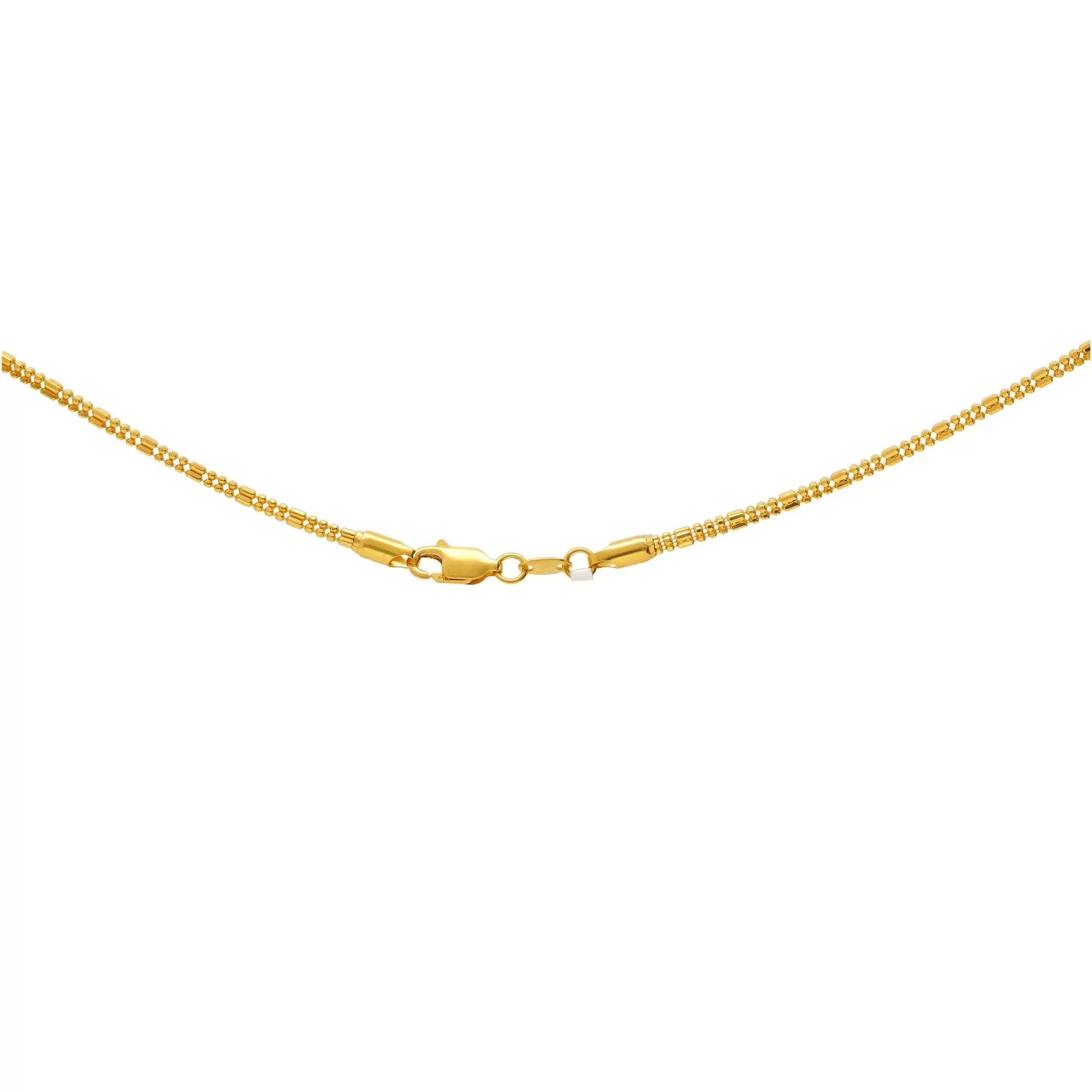 22K Yellow Gold Dotted Classic Chain