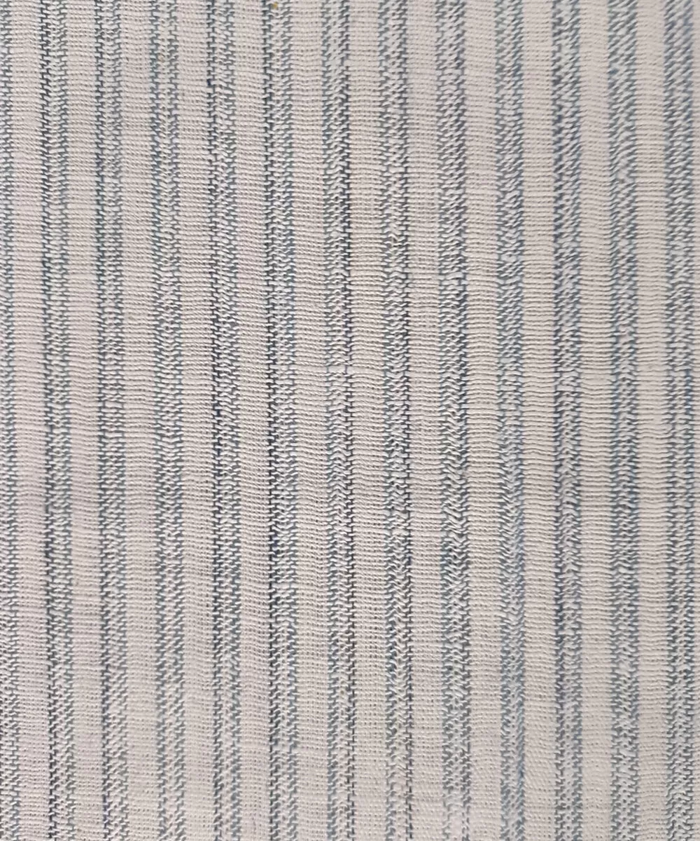 2.5m white blue stripes handspun handloom cotton kurta material