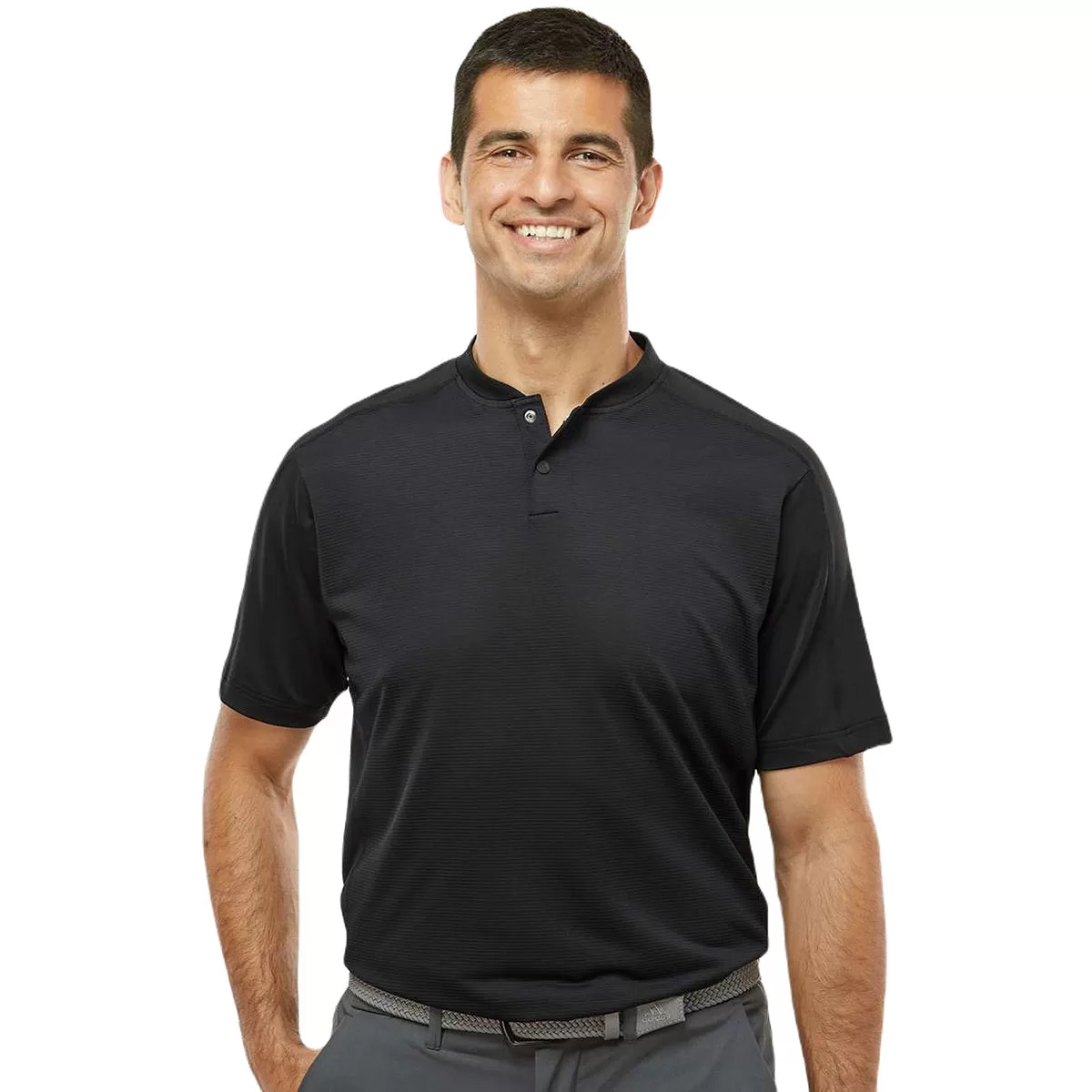 Adidas Men's Black Sport Collar Polo