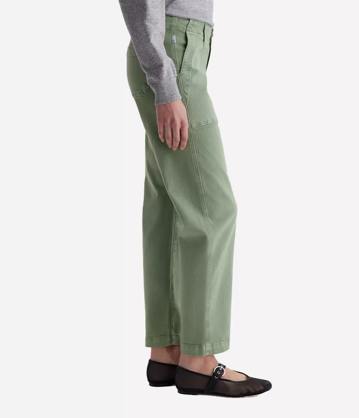 Analeigh High-Rise Straight Crop Jean in Sulfur Forest Pike