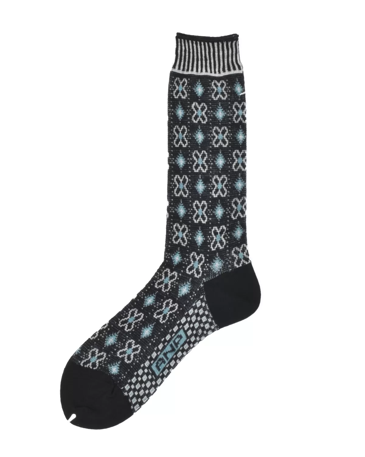 Antipast Flower Grid Boot Socks