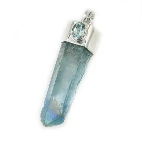 Aqua Aura Blue Topaz Pendant (C)