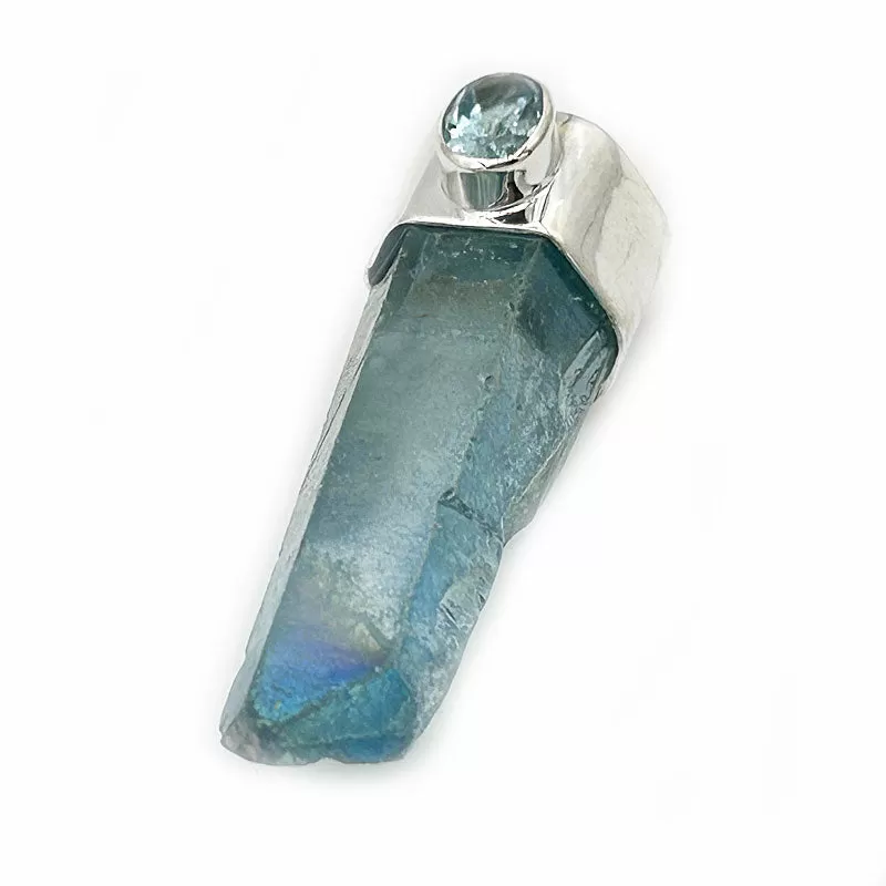 Aqua Aura Blue Topaz Pendant (C)