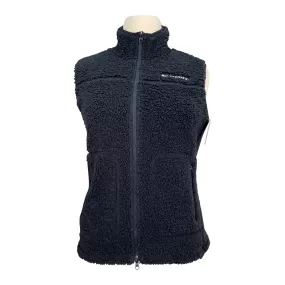 B Vertigo 'Adina' Teddy Fleece Vest in Black/Navy - Women's 14 (XL)