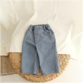 Baby Kid Girls Boys Solid Color Jeans Wholesale 23113087