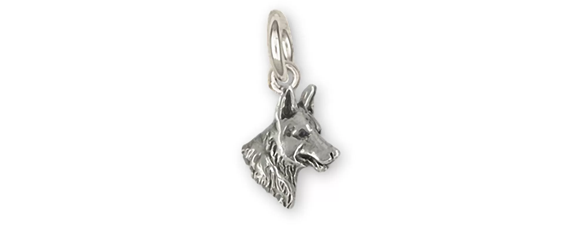 Belgian Malinois Jewelry Sterling Silver Handmade Belgian Malinois Charm  BMA1H-C