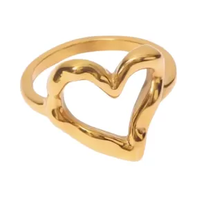 BELLA STAINLESS STEEL HEART RING