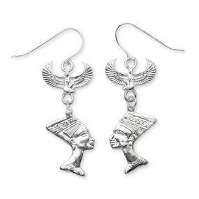 Better Jewelry Queen Nefertiti and Goddess Isis .925 Sterling Silver with Laver Back