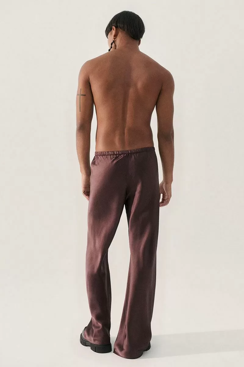 BIAS CUT PANTS-CACAO