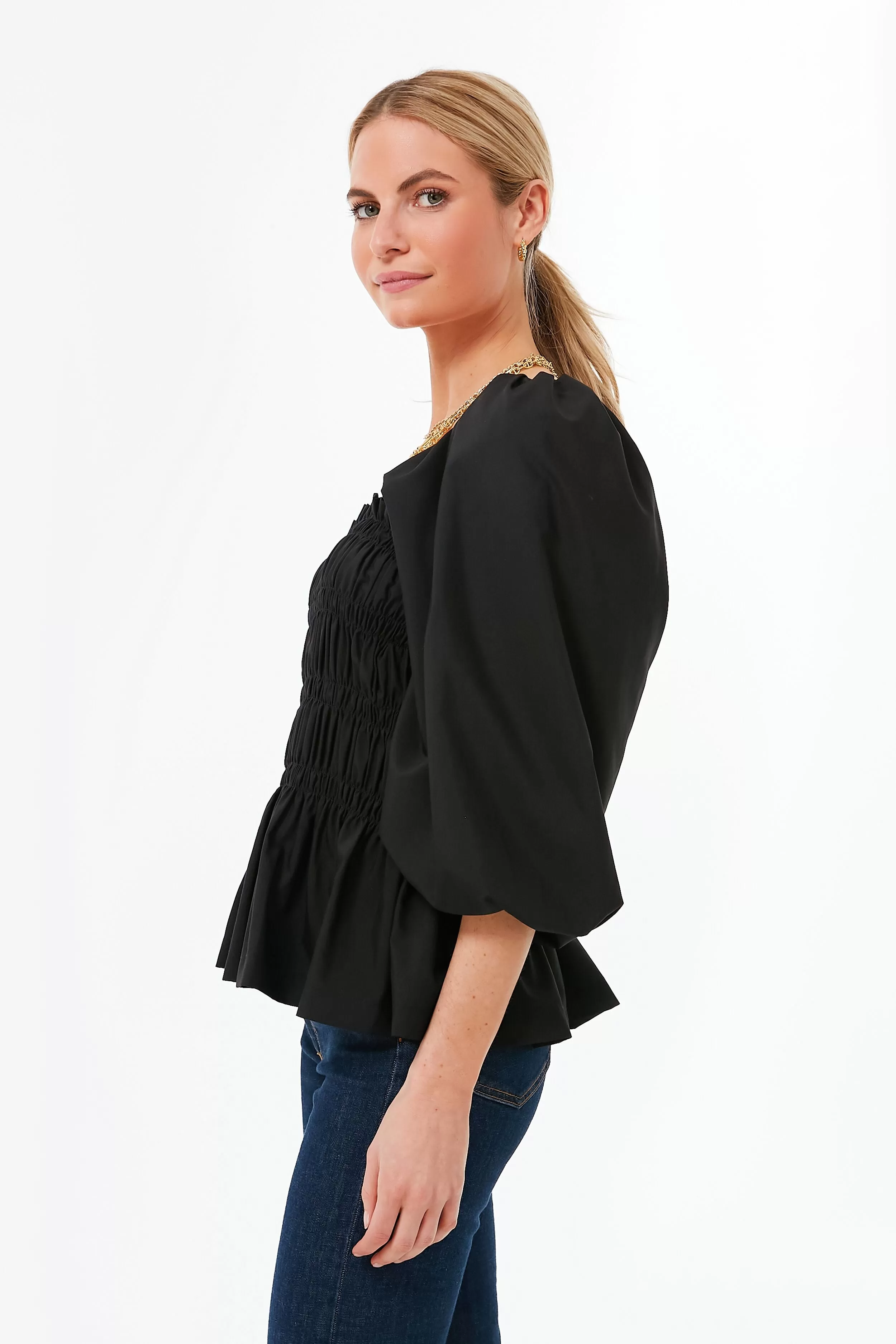 Black Annabelle Blouse