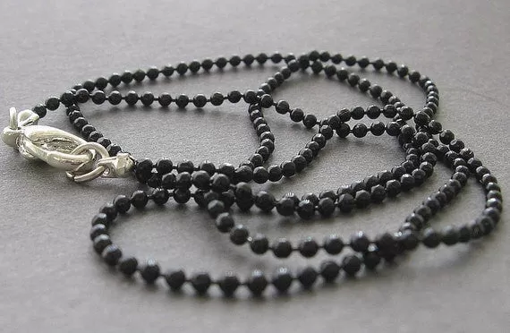 Black Ball Chain Necklace