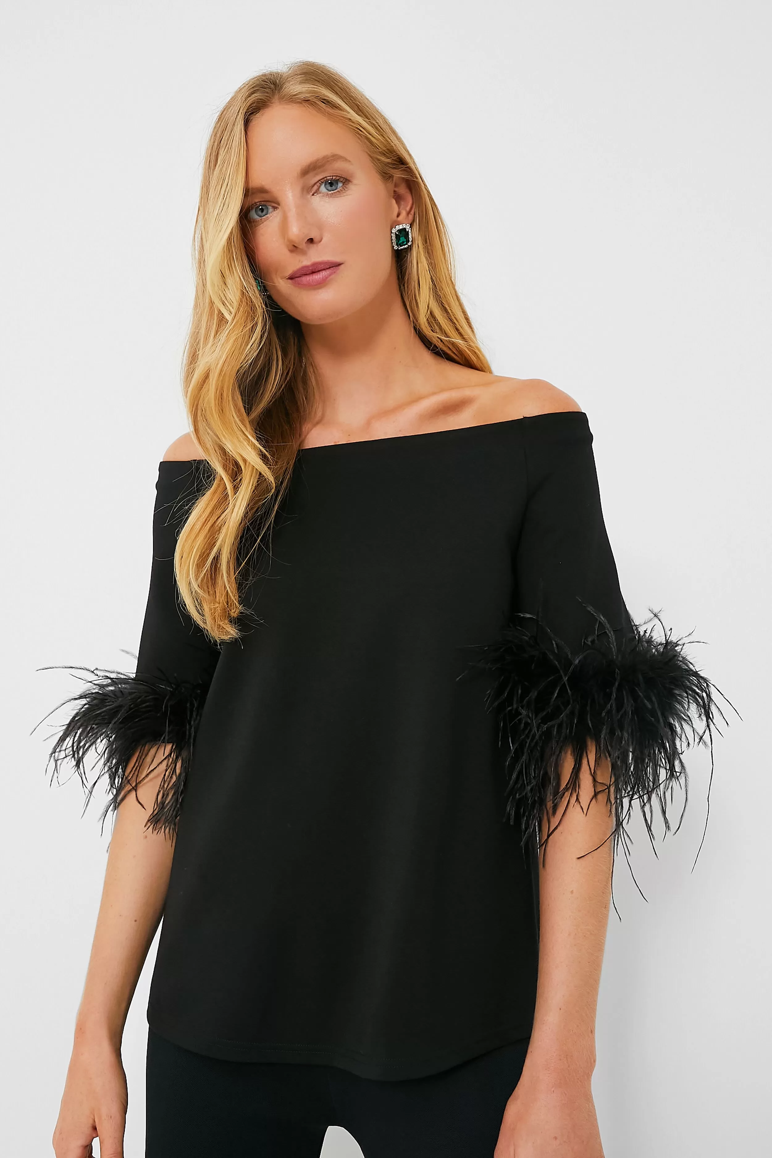 Black Feather Miranda Off The Shoulder Blouse