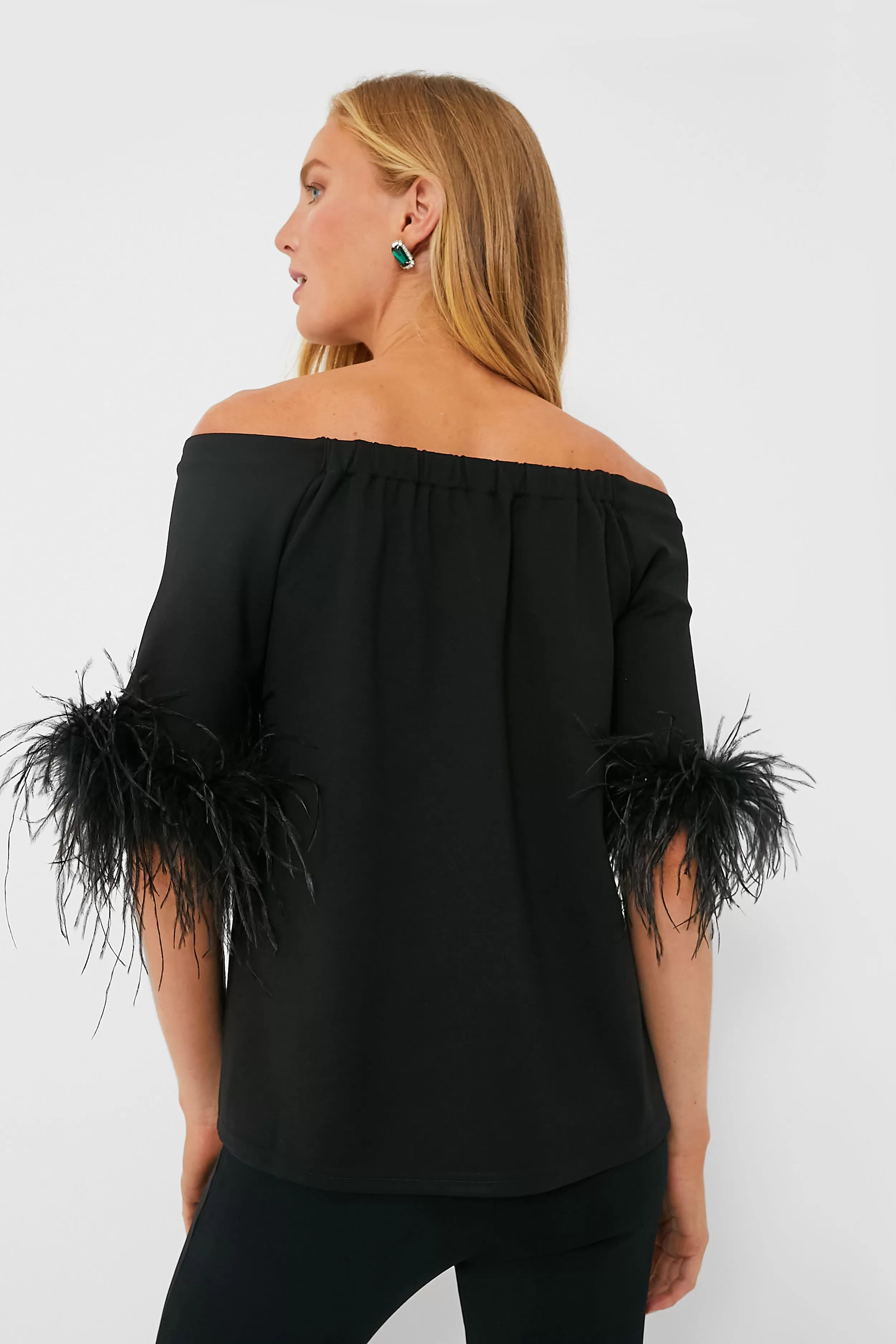 Black Feather Miranda Off The Shoulder Blouse