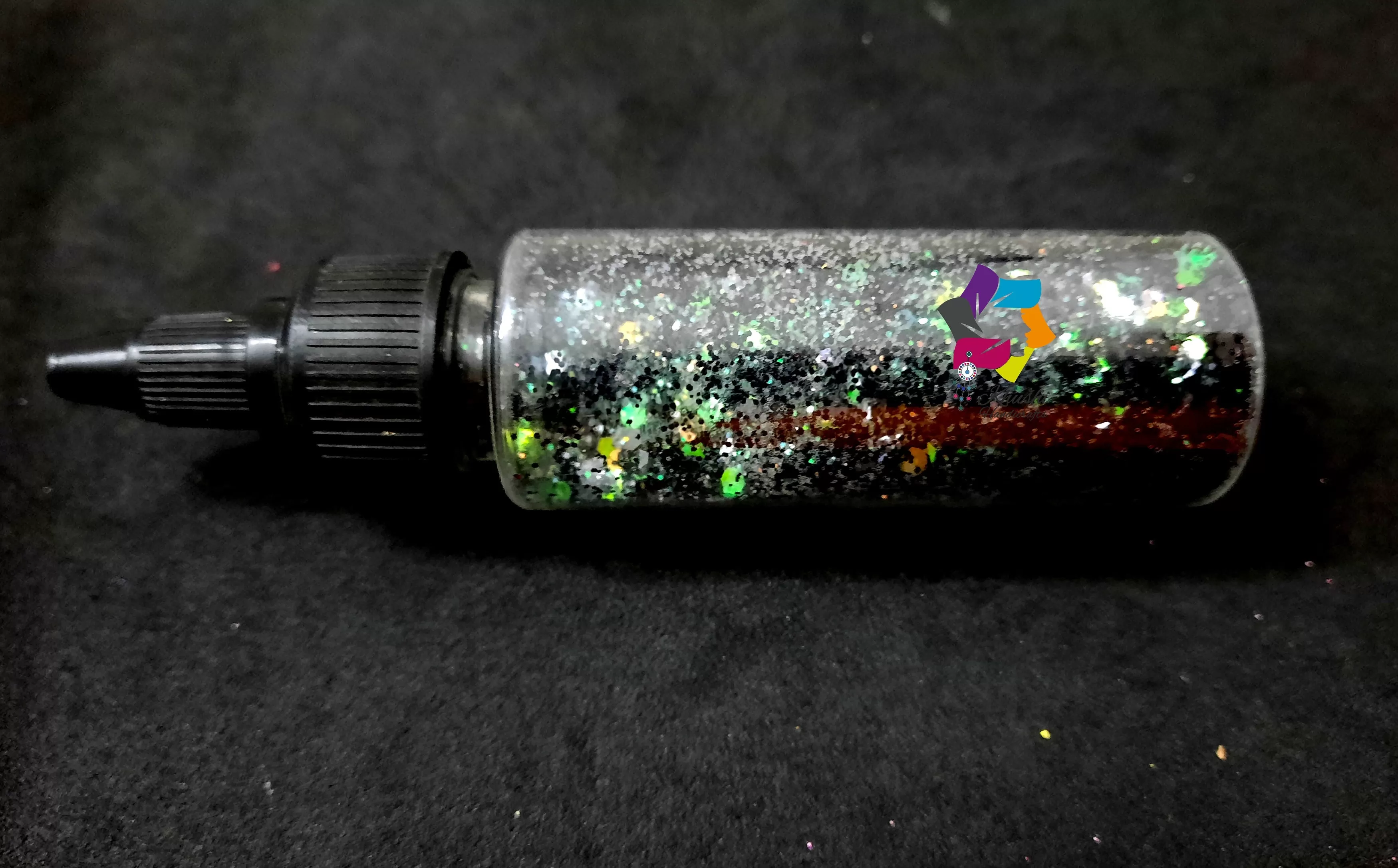 Black Holographic Glitter Powder Mixture for resin crafts!