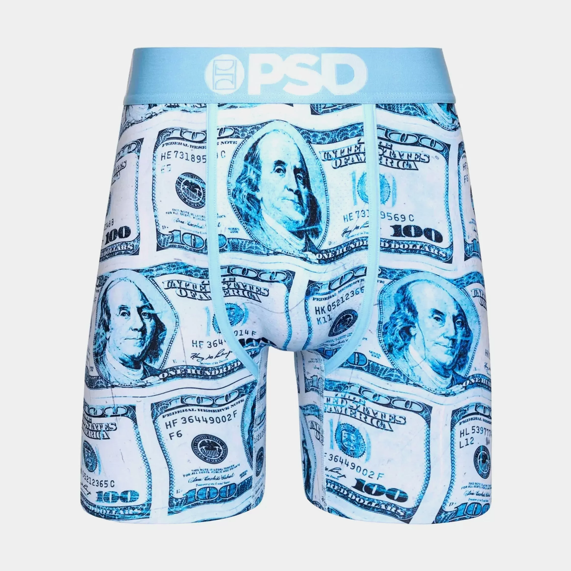 Blue Benjamins Mens Boxers (Blue) Free Shipping