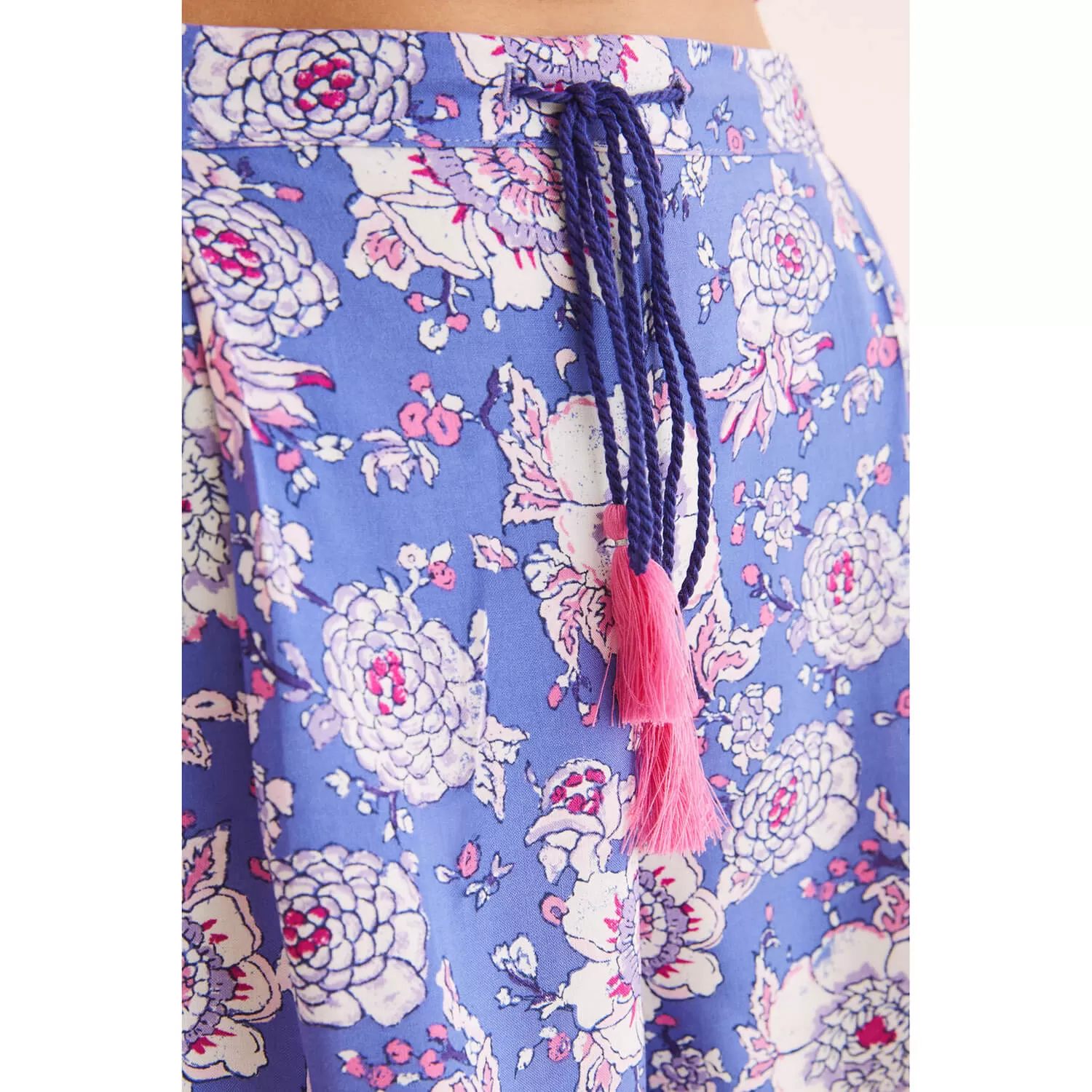 Blue Printed Pyjama Shorts - Blue