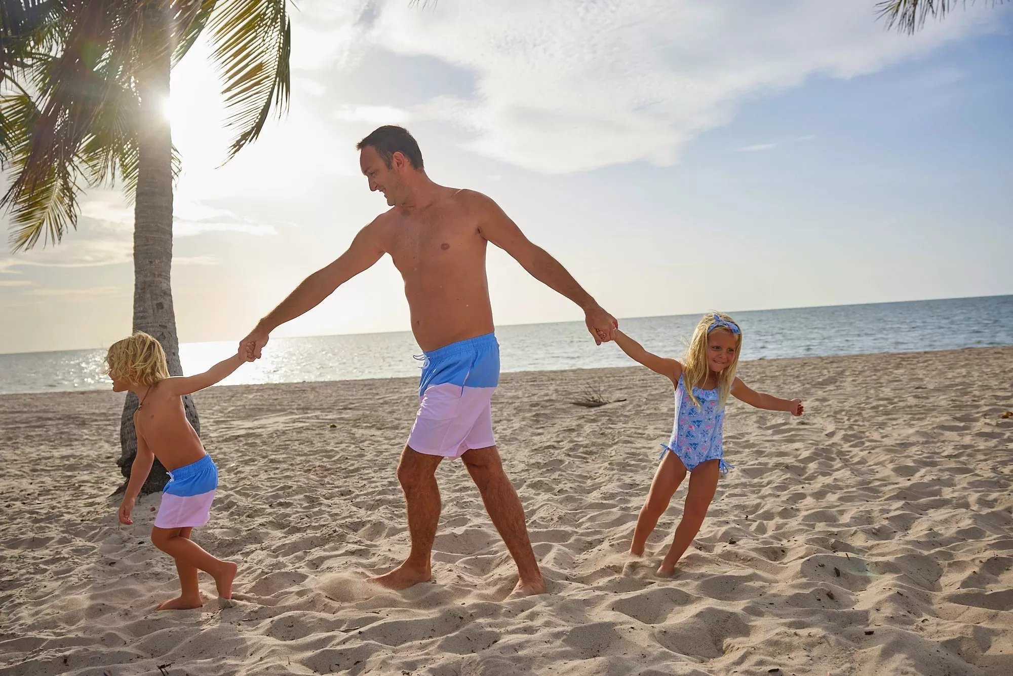 Blueberry Bay Swim - Coastal Cabana Youth Trunks