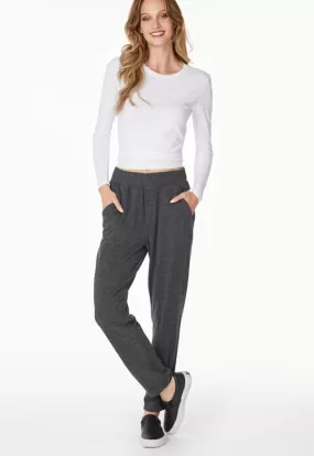 Bobi - Cozy Knit Trouser Pant Black