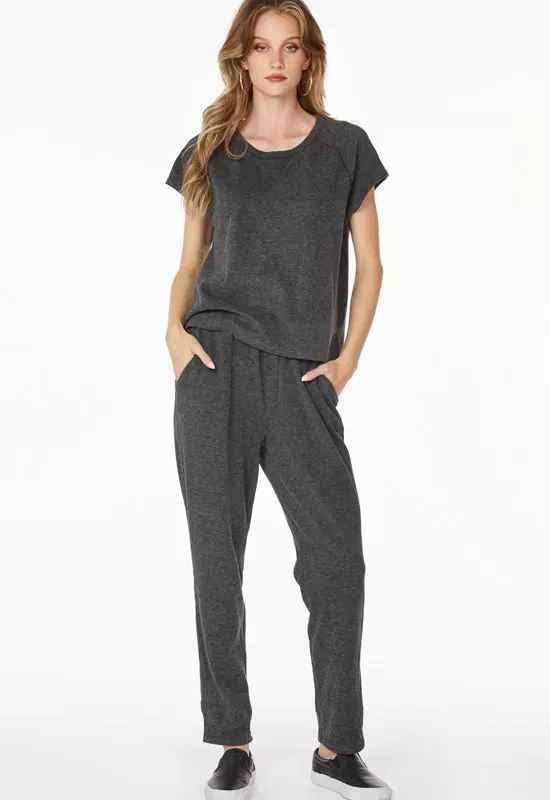 Bobi - Cozy Knit Trouser Pant Black