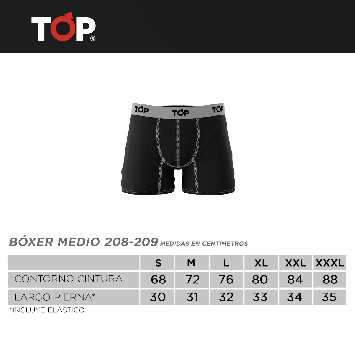 Boxer Medio Algodón Color Pack 3 C6