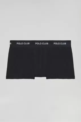 Boxer negro con logotipo Polo Club