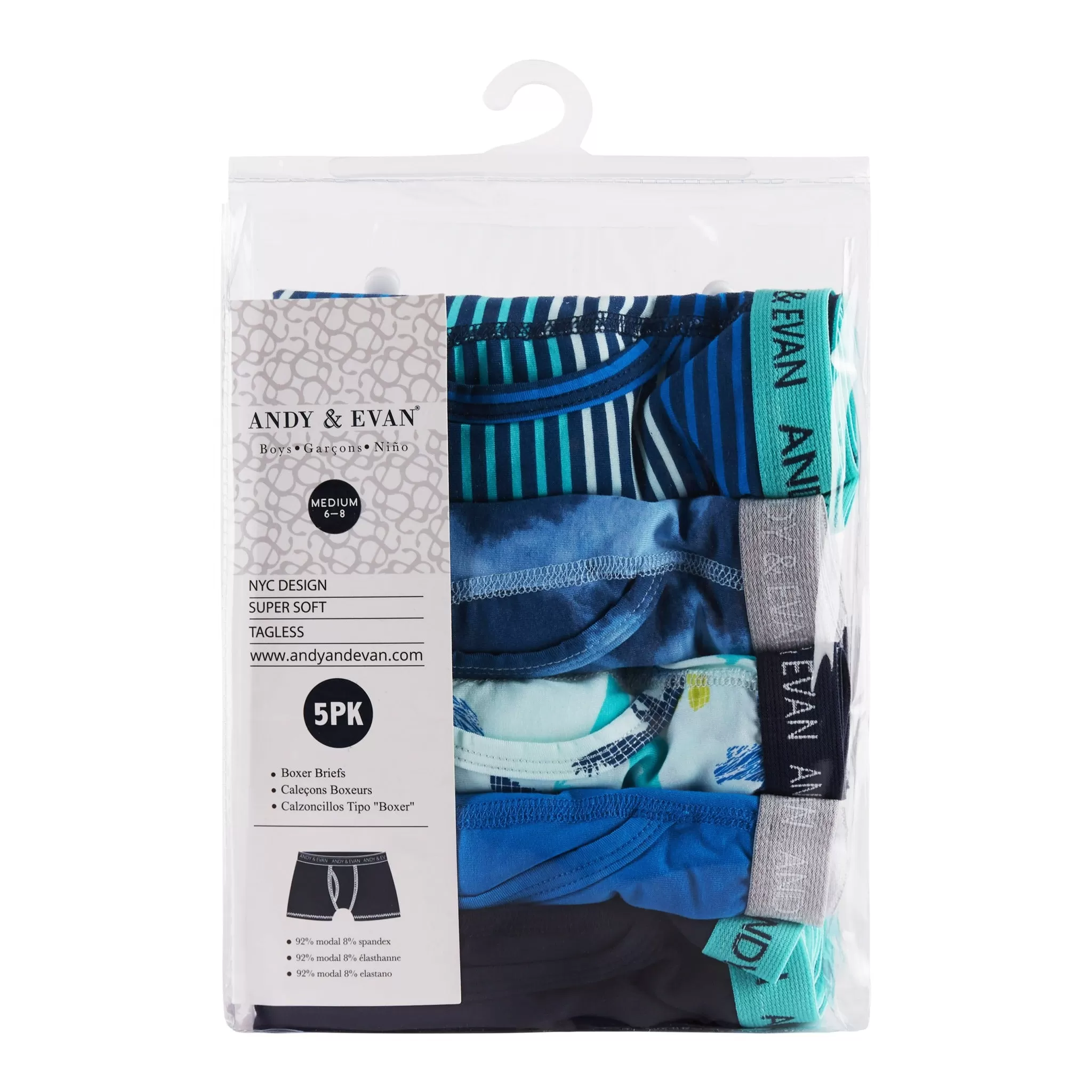 Boys Ultra Soft Modal Boxer Briefs | 5-Pack