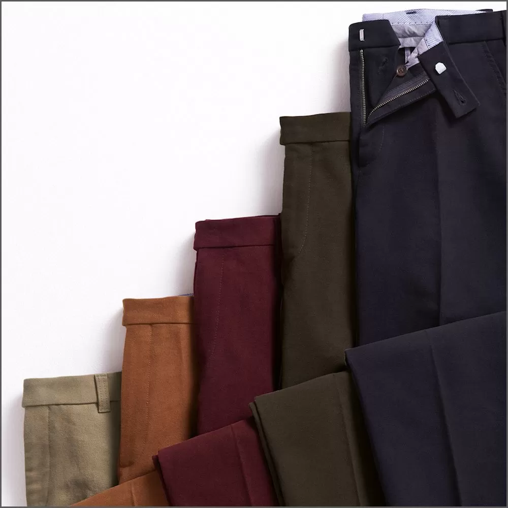 Brook Taverner Olive Kerswell Moleskin Trousers<>