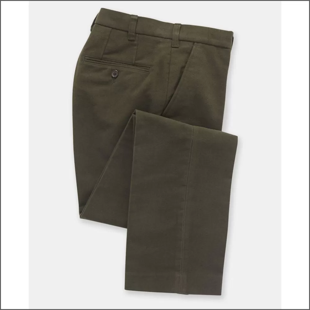 Brook Taverner Olive Kerswell Moleskin Trousers<>