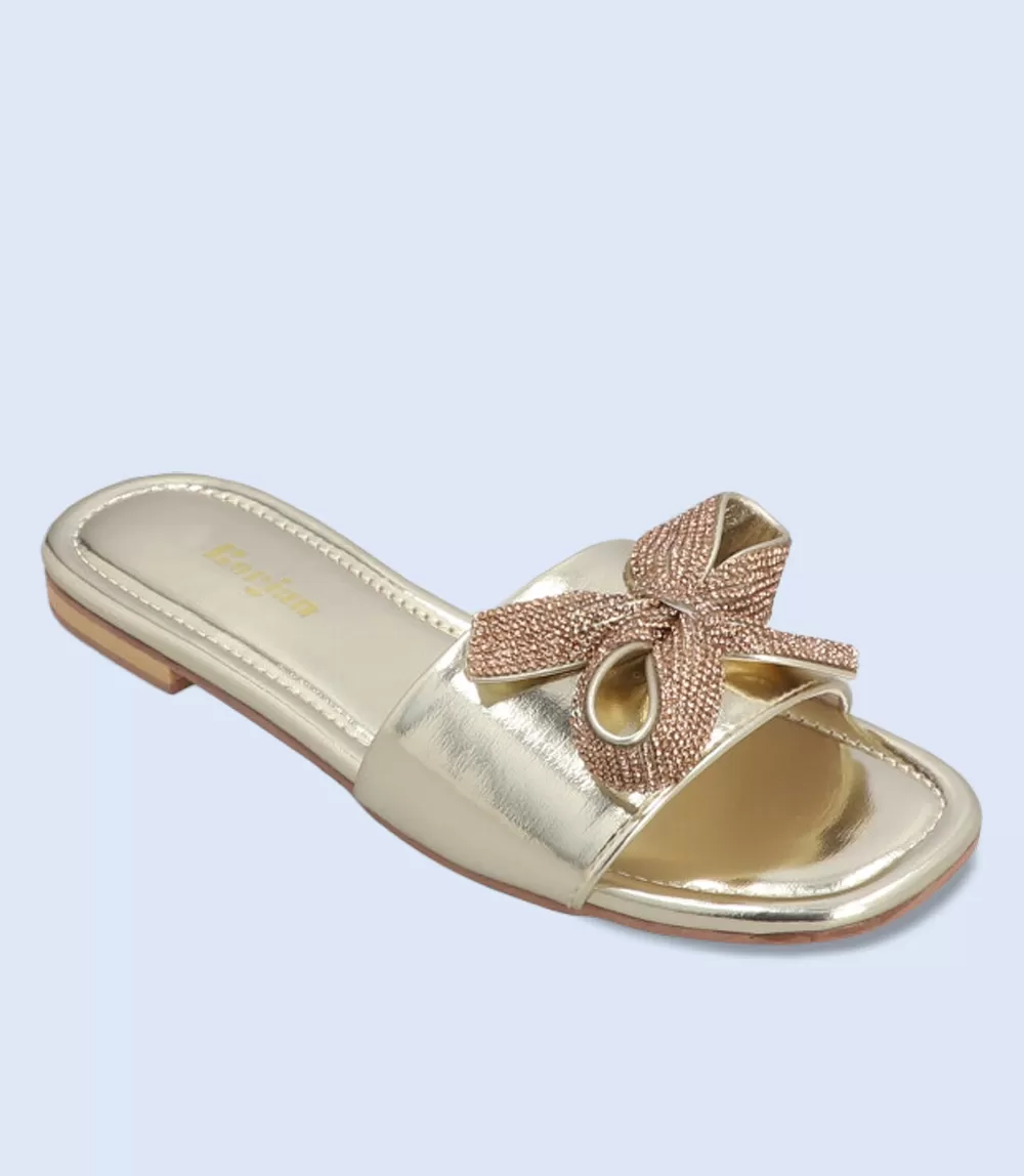 BW9434-DULL GOLD-Women Formal Slippers