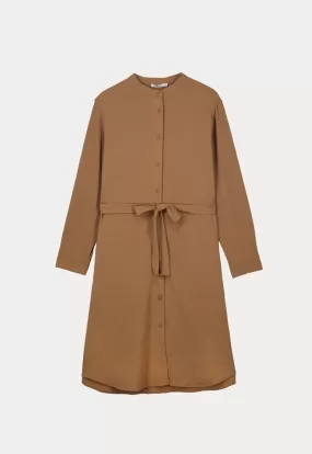 Casual Collared Shirt Dress