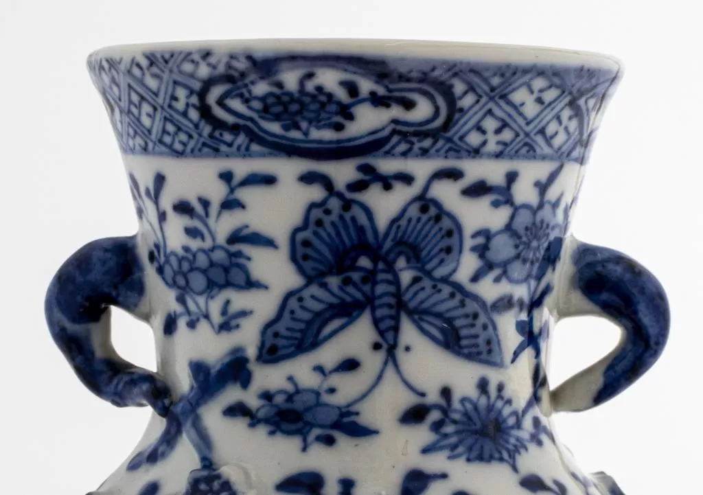 Chinese Export Blue & White Porcelain Vase