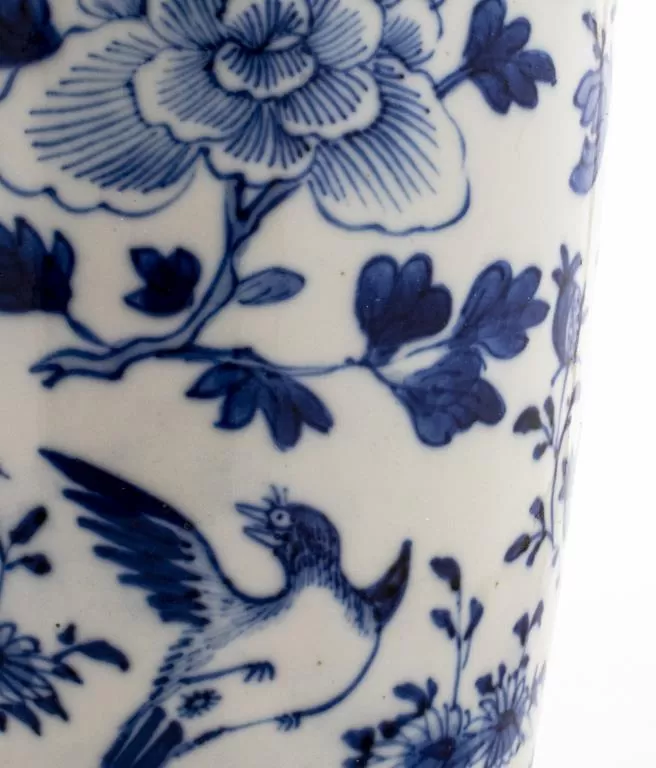 Chinese Export Blue & White Porcelain Vase