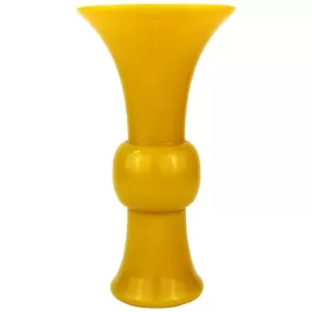 Chinese Peking Imperial Yellow Glass Vase