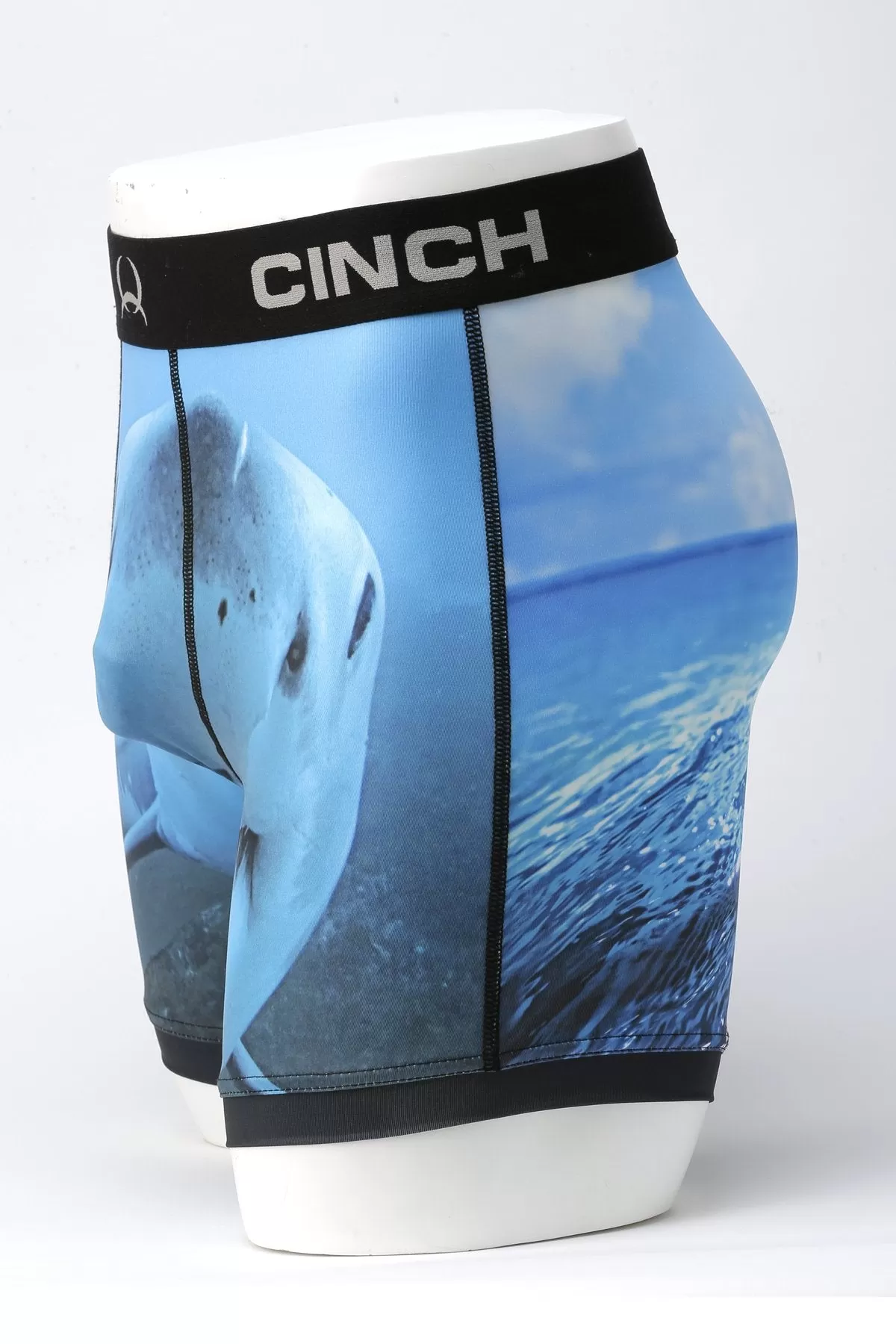 'Cinch' Men's 6 Shark Boxer Briefs - Multi