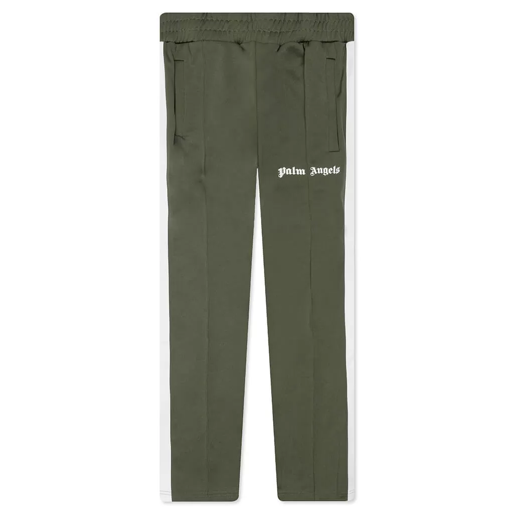 Classic Track Pants - Military/White