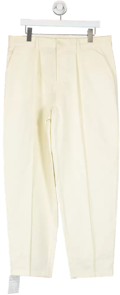 Collusion Cream Pin Tuck Trousers W34