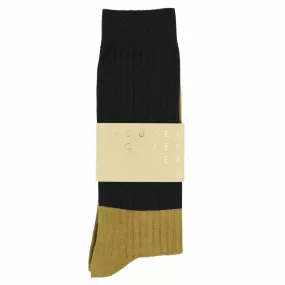 Colour Block Socks Black / Bronze